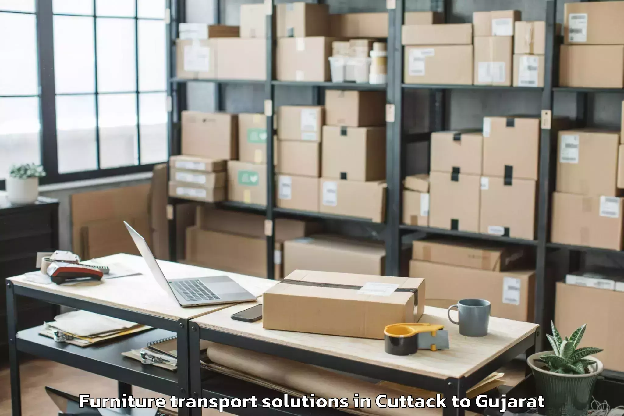 Easy Cuttack to Morbi Furniture Transport Solutions Booking